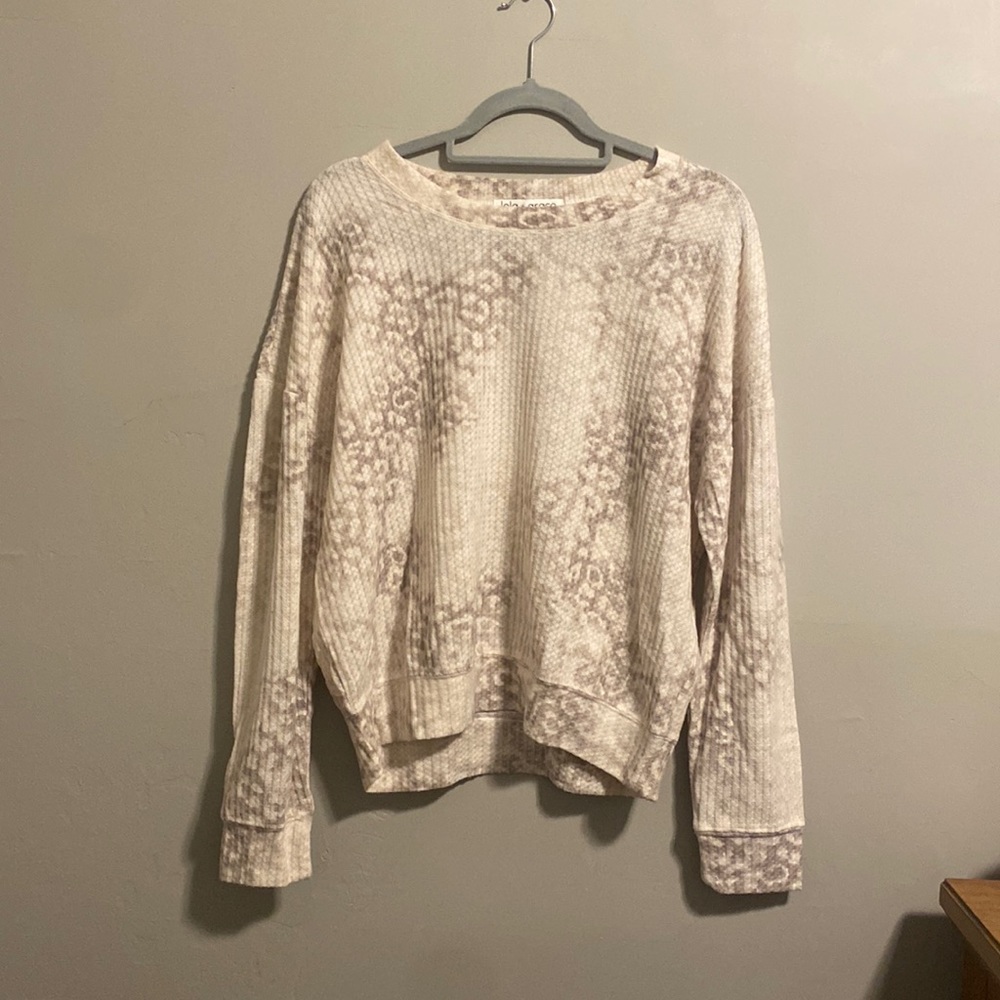NEW Light-Colored Cheetah Print, Soft Knit Sweater